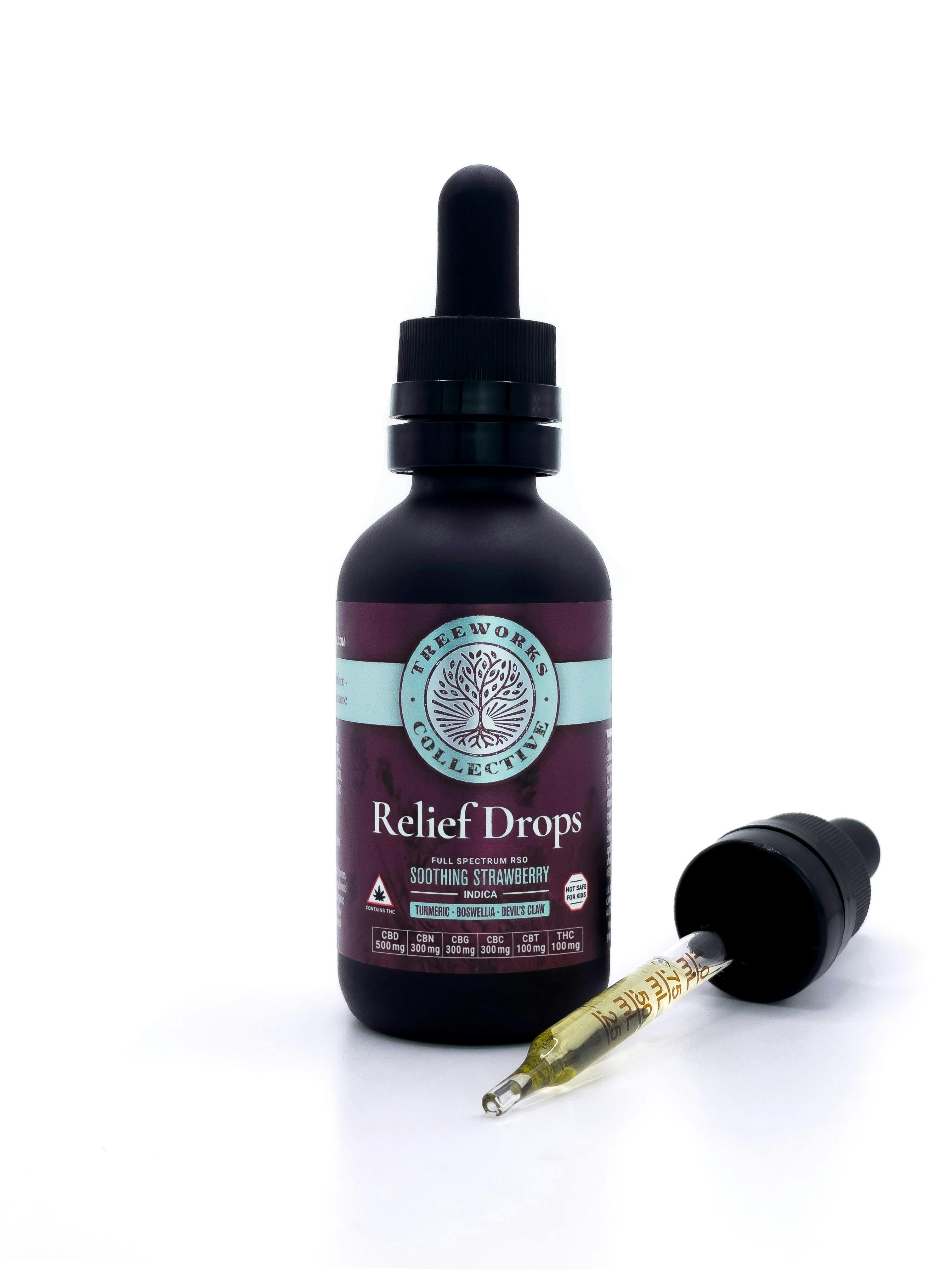 SOOTHING STRAWBERRY | 5:3:3:1:1:1 CBD:CBN:CBG:CBC:CBT:THC | 25ML | RELIEF DROPS