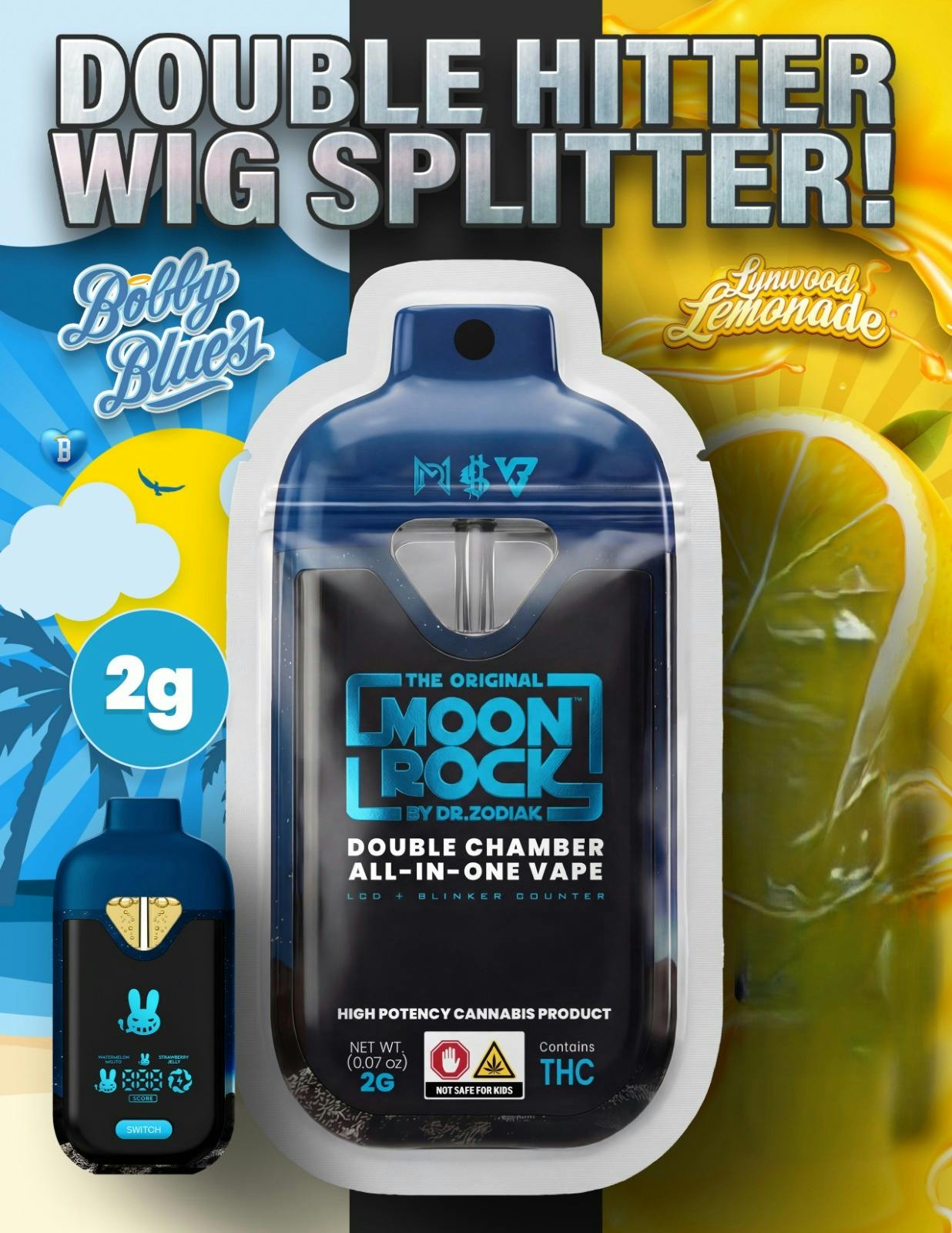 BOBBY BLUES X LYNWOOD LEMONADE | 2G | DOUBLE HITTER | DISPOSABLE