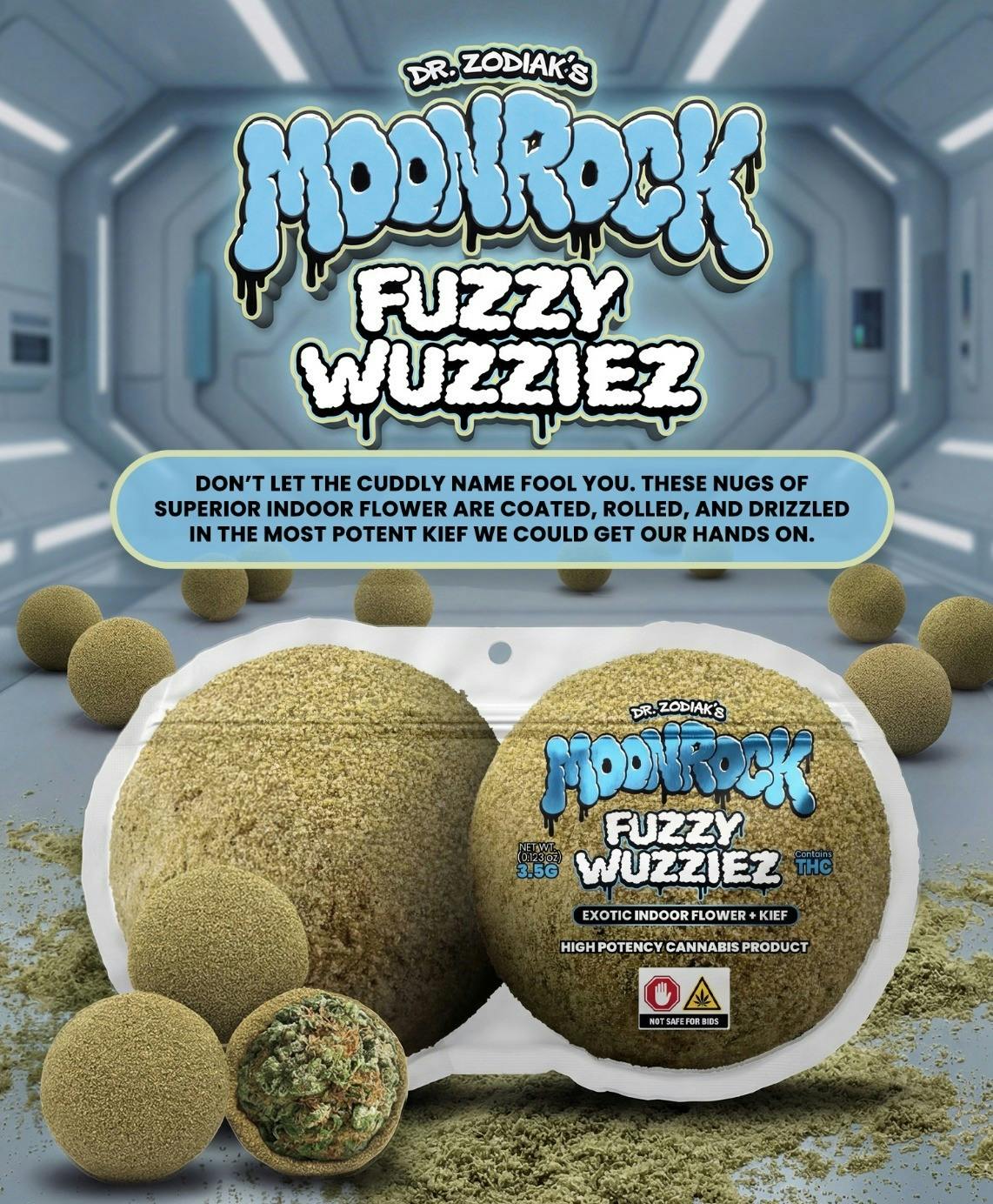 KODIAK | 3.5G | FUZZY WUZZIEZ MOONROCKS - 3.5g | Concentrates | DR