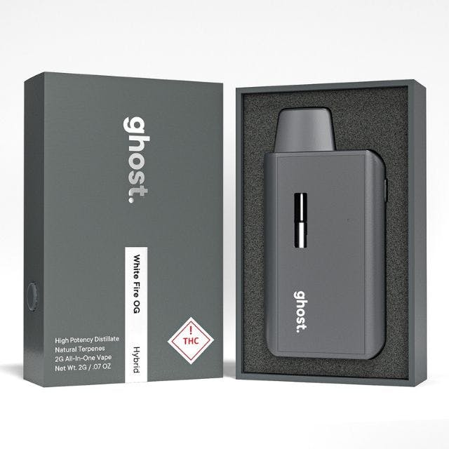 ghost disposable vape 1g GHOST - WHITE FIRE OG - 2G ALL-IN-ONE VAPE - 2g | Vaporizers | GHOST. |  State of Mind Dispensary​ (Rec)