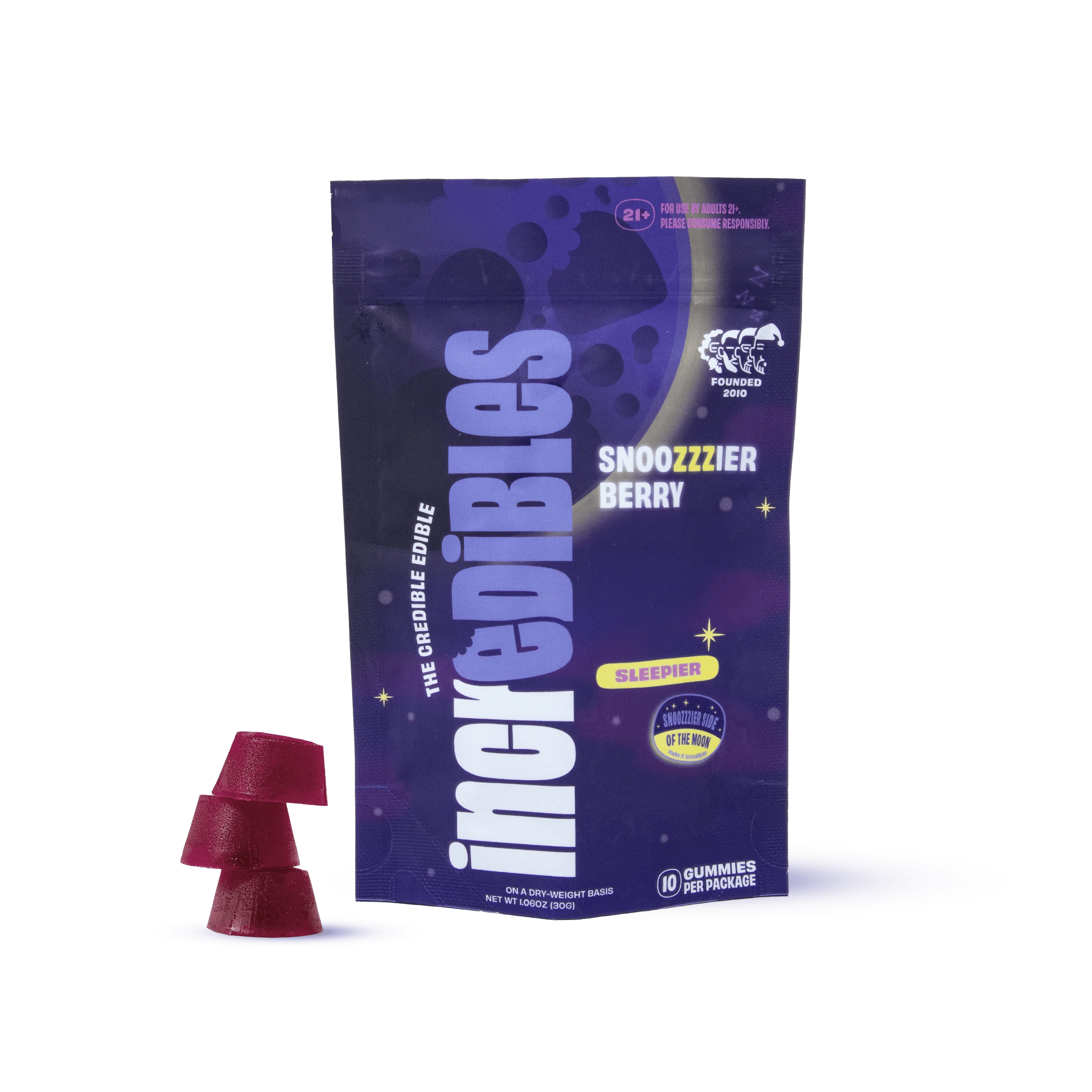 Snoozzzierberry 2:1:1 THC:CBN:CBG | Edibles | 10pk | 100mg