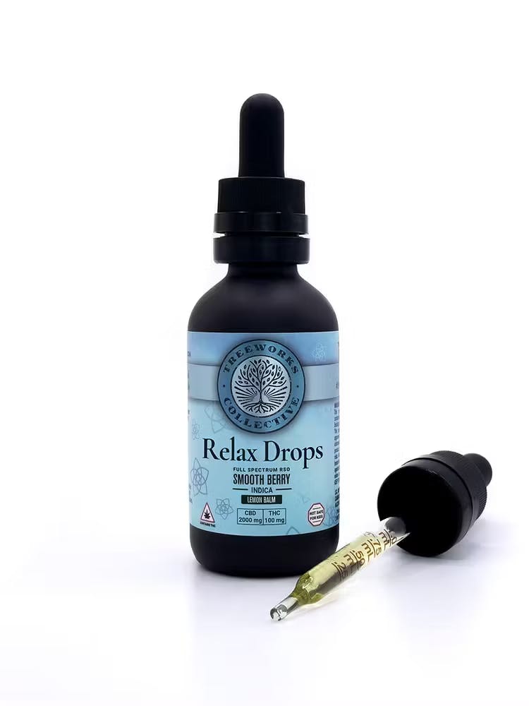 Relax Drops | RSO Smooth Berry 20:1 CBD:THC | Tincture | 100mg