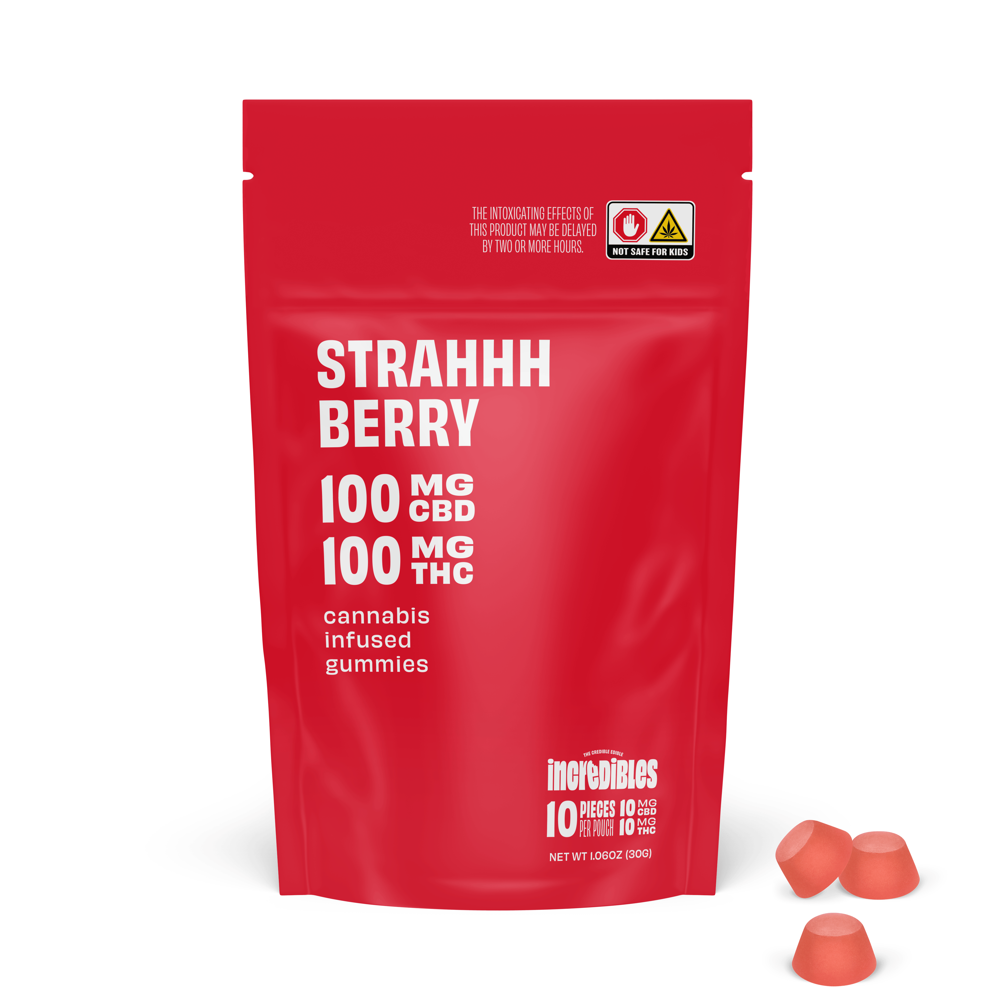 Strahhhberry 1:1 THC:CBD | Edibles |  10pk | 100mg