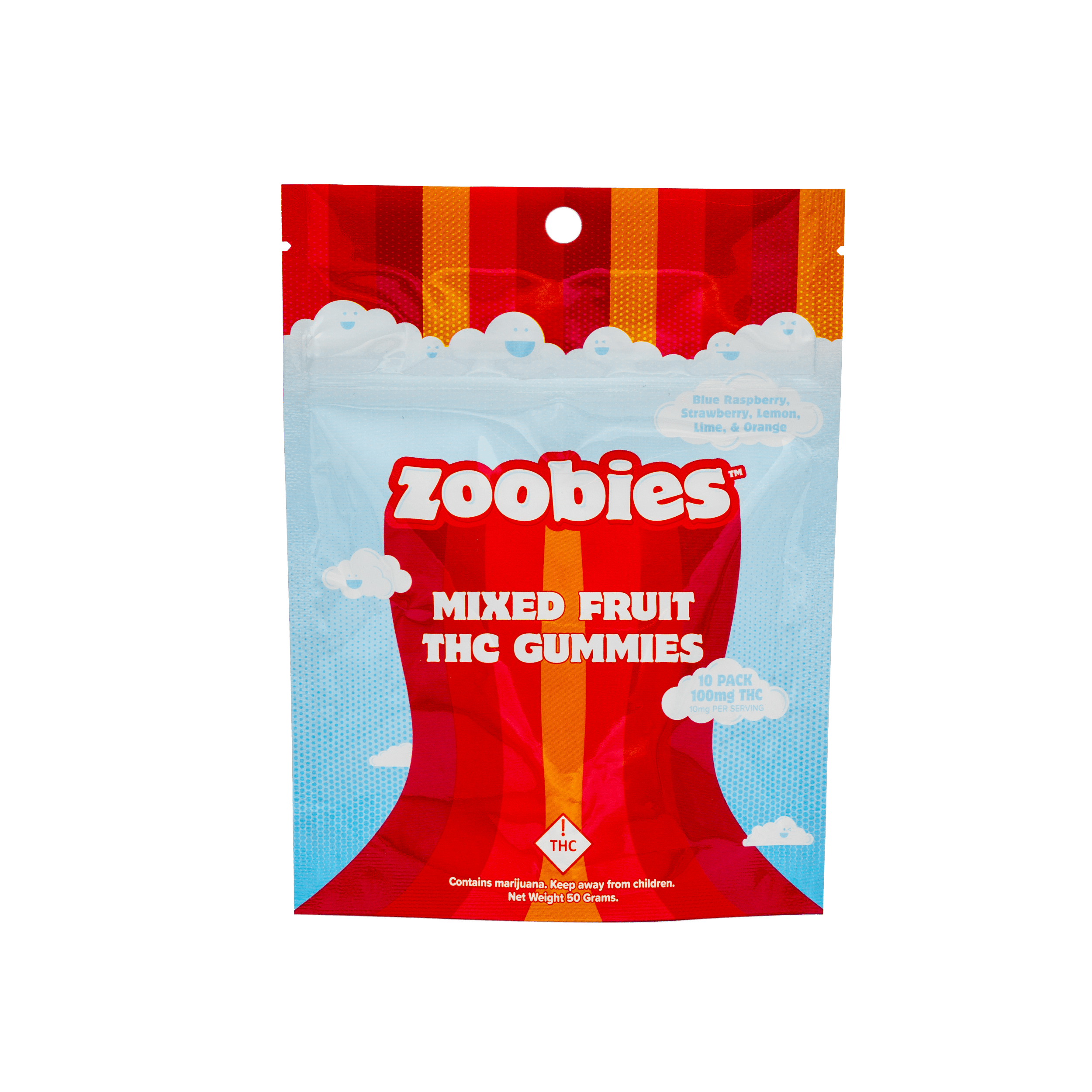 Mixed Fruit THC Gummies | Indica | 10 pk | 100mg