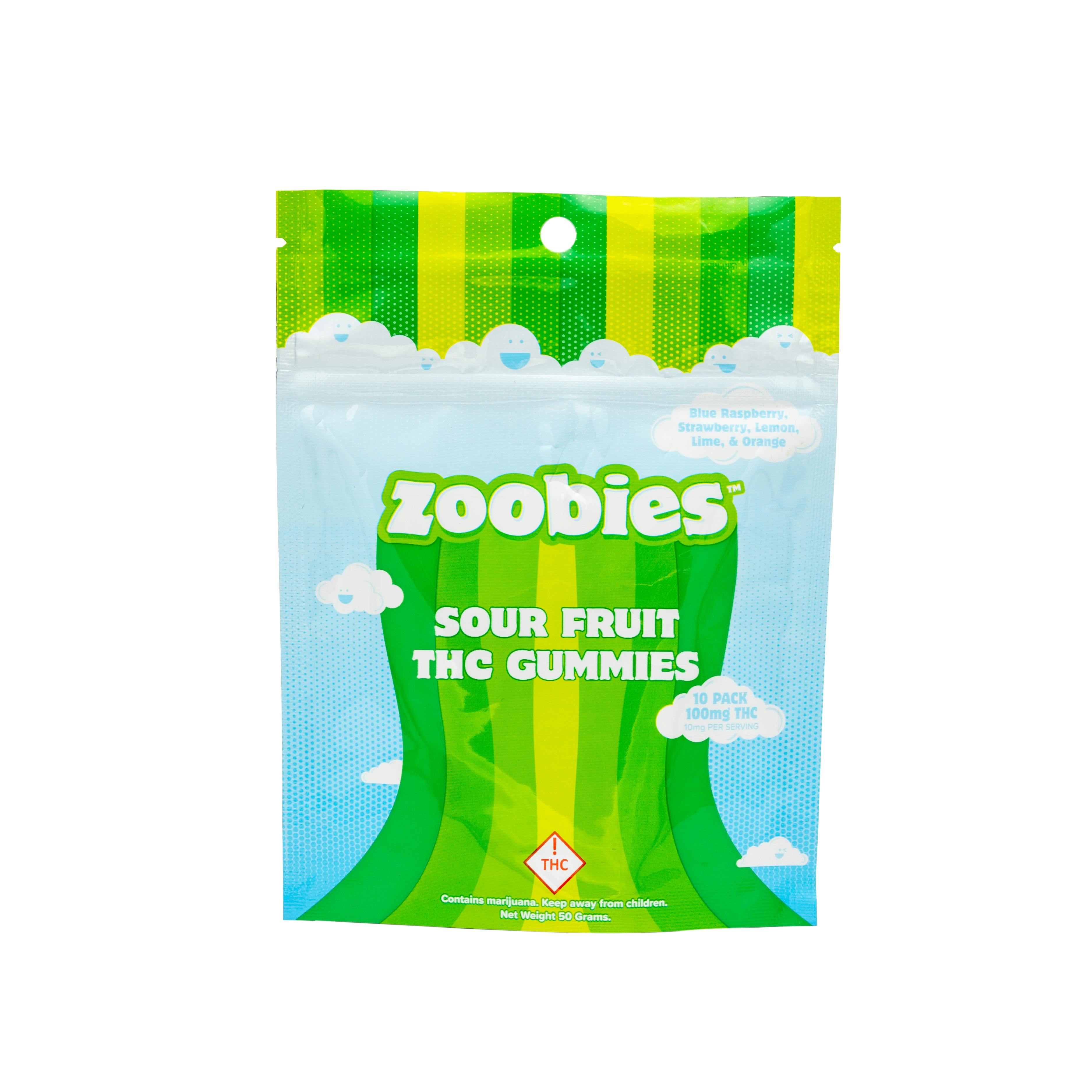 Sour Fruit Gummies Indica | 10 pk | 100mg