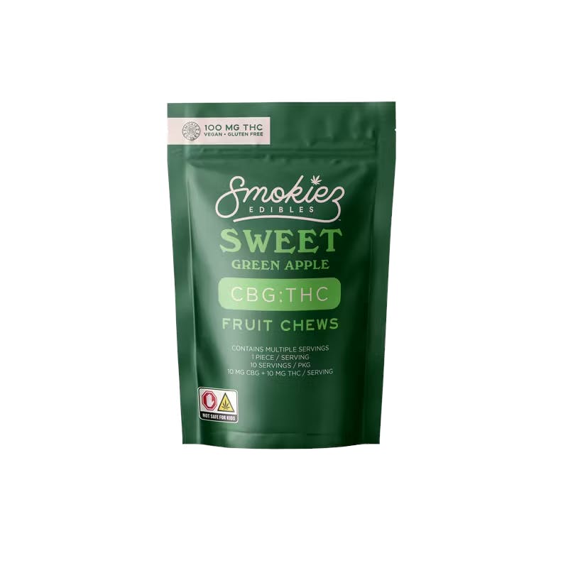 Sour Green Apple 1:1 CBG:THC | 10pk Edibles | 100mg