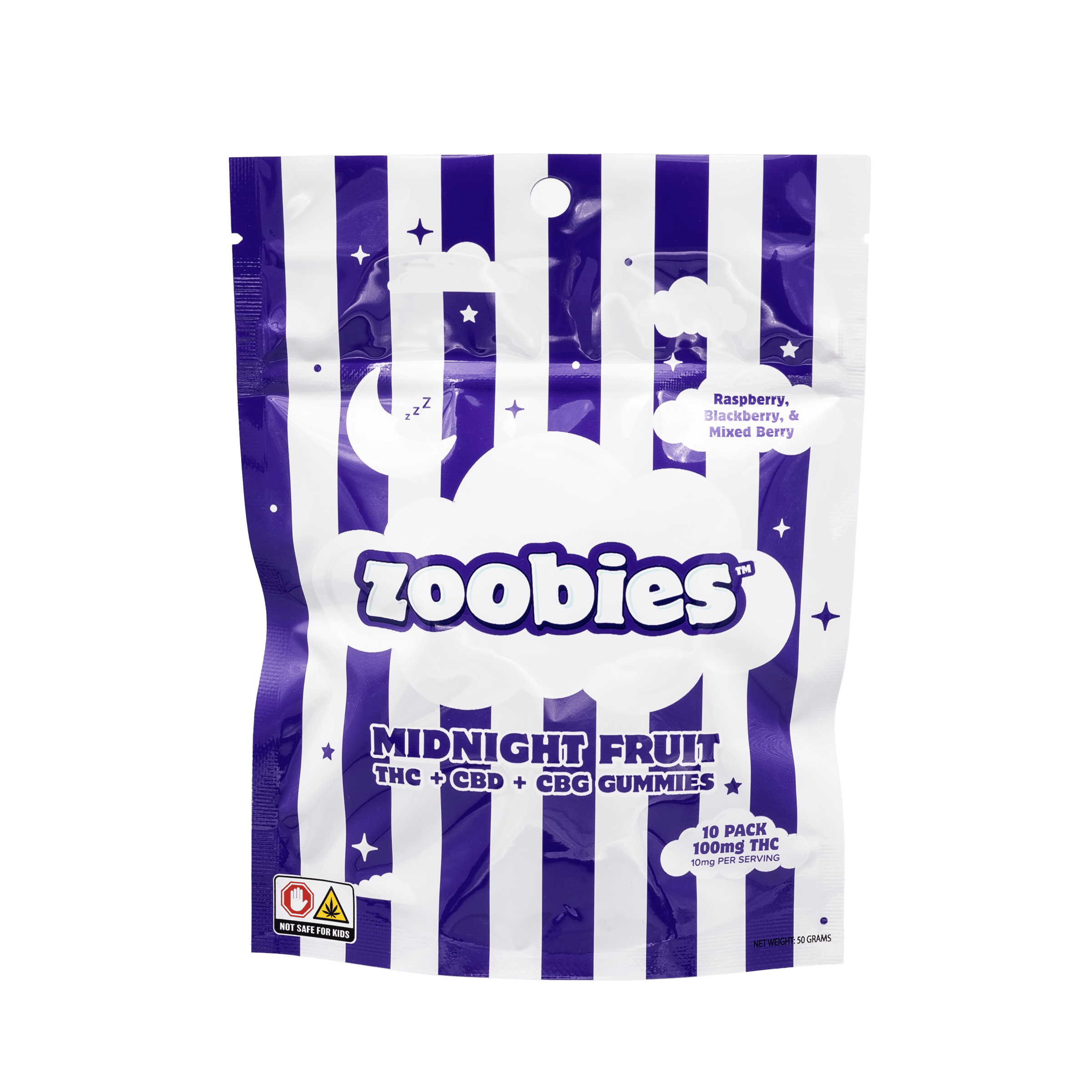Midnight Fruit Gummies | Edibles | 10 pk | 50mg