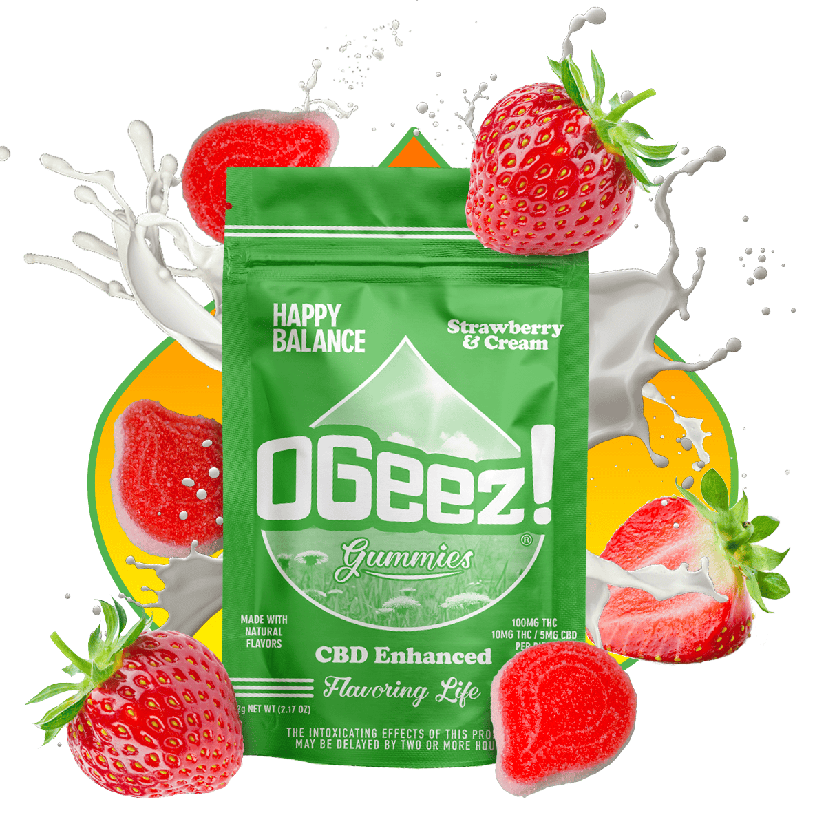 Strawberries and Cream 1:1 CBD | Edibles | 100mg