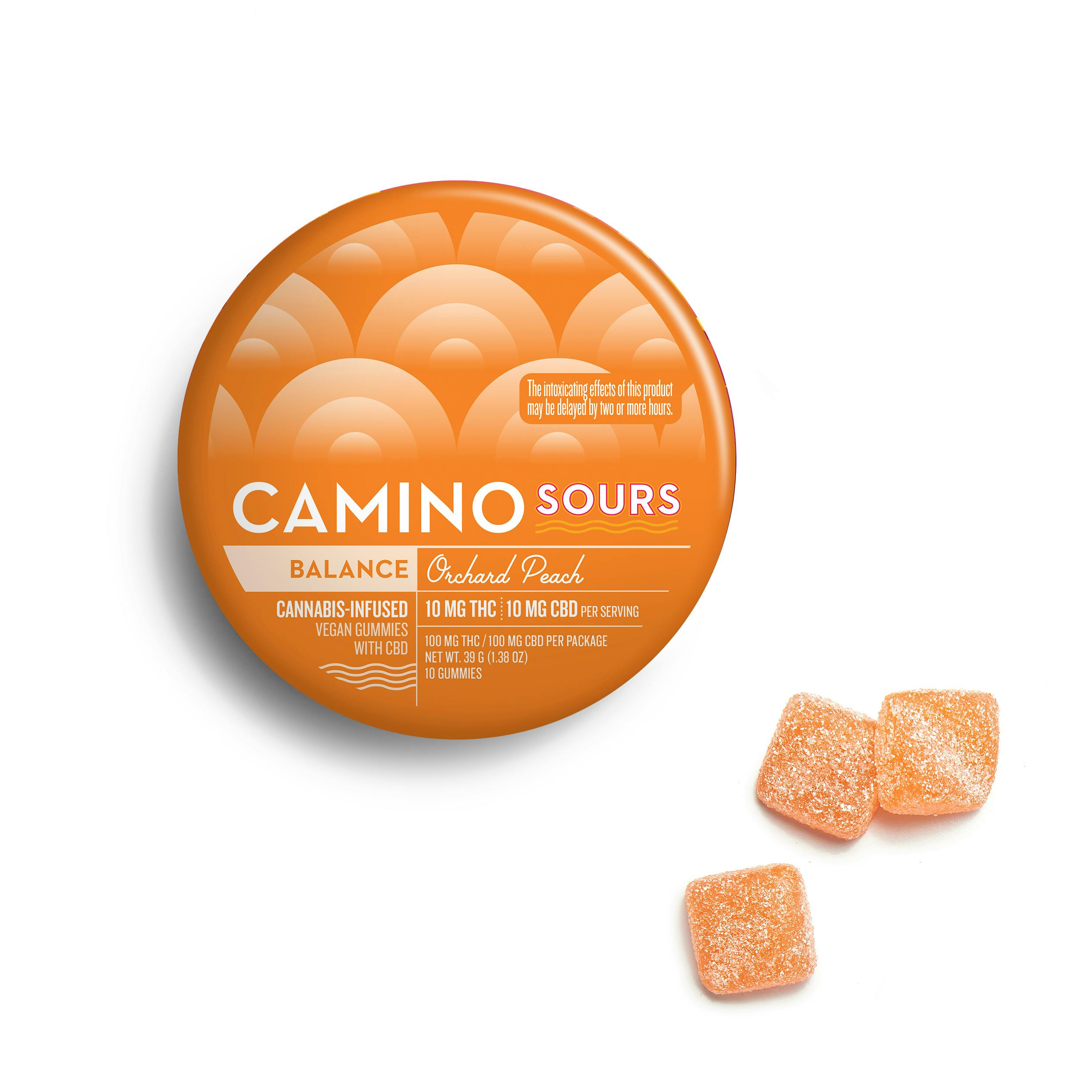 Sours | Orchard Peach 'Balance' 1:1 | Gummies | 10 pk | 100mg