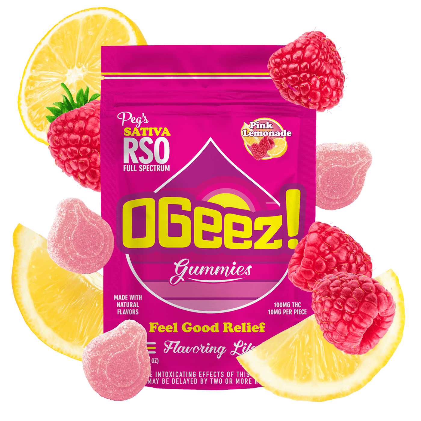 Peg's Summer Pink Lemonade RSO | Edibles | 100mg