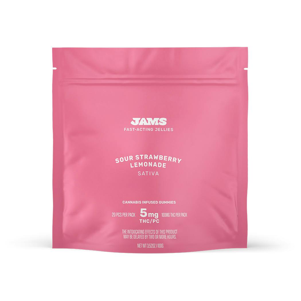 Fast Acting Jellies | Sour Strawberry Lemonade | 20 Pack | 100mg