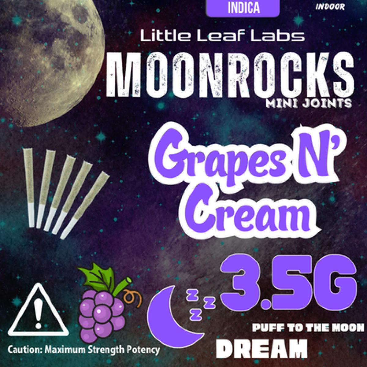 Moonwalkers | Grape n Cream | Infused 5pk Pre Rolls | 3g