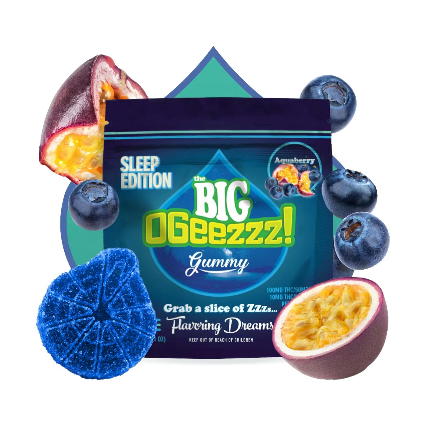 The BIG Aquaberry Sleep Edition 2:1 CBN:THC | 1pk Edible | 100mg