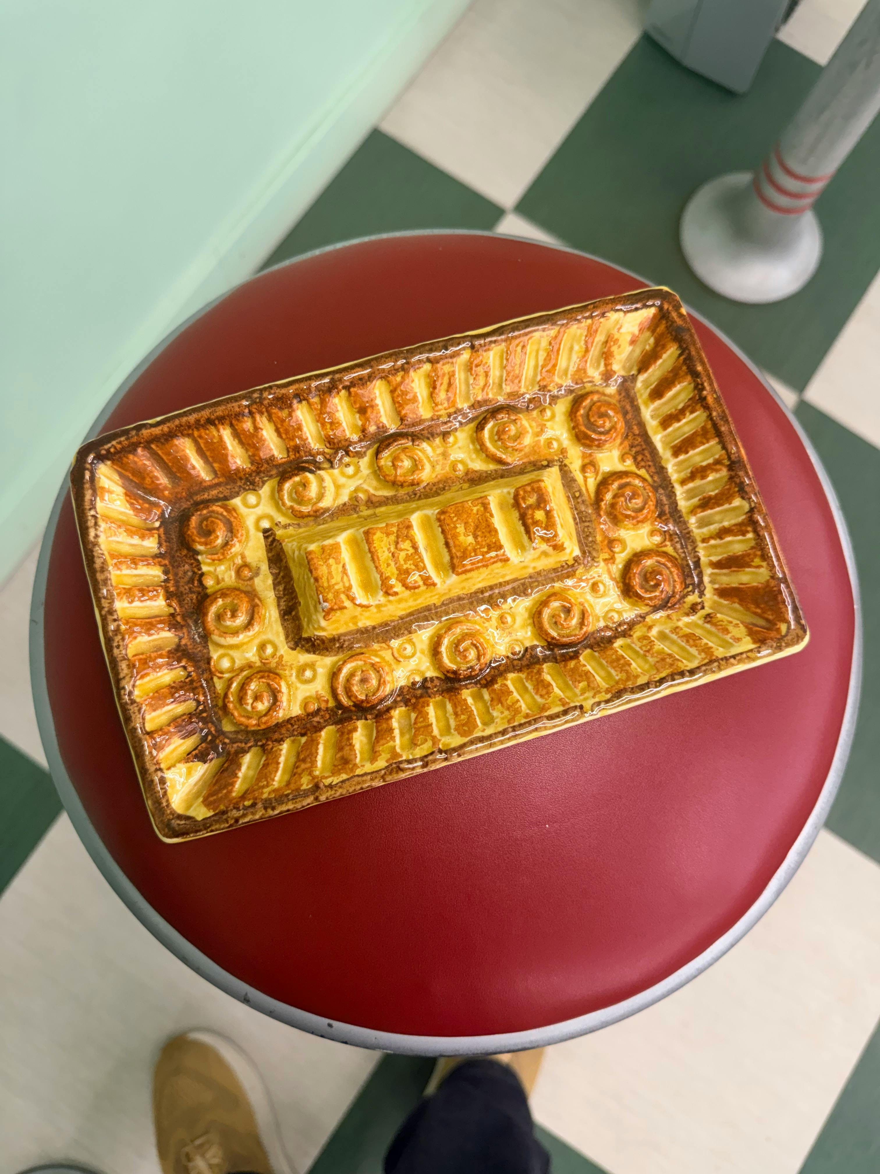 Antique Ashtray | Large | Yellow Rectangle