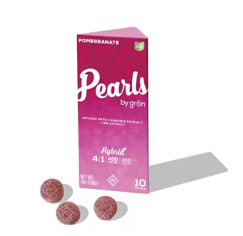 4:1 CBD:THC Pomegranate Gummy Pearls | 10ct