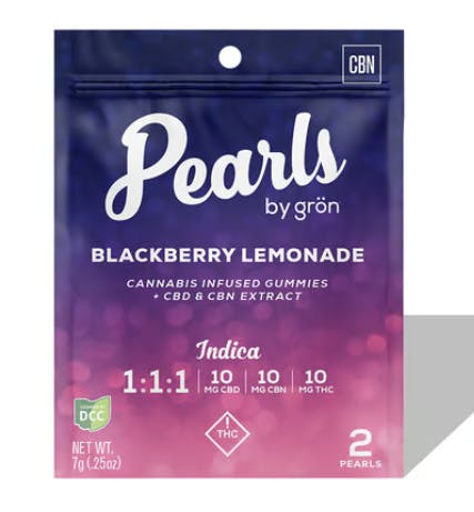 1:1:1 CBD:CBN:THC Blackberry Lemonade Gummy Pearls | 2ct