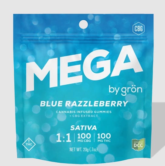 Blue Razzleberry 1:1 CBG:THC Mega Pearl | 10ct