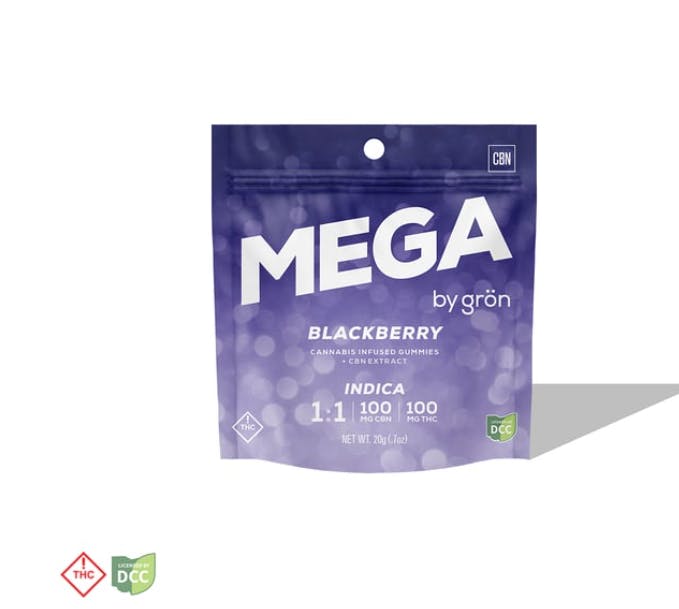 Blackberry 1:1 CBN:THC Mega Pearl | 10ct