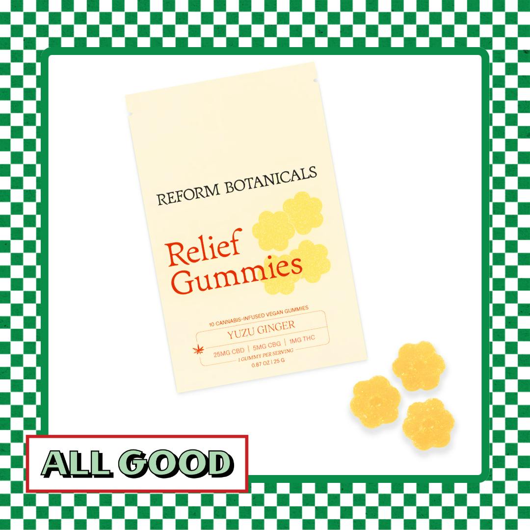 Reform Botanical | CBD Gummies | Relief Yuzu Ginger | 25mg