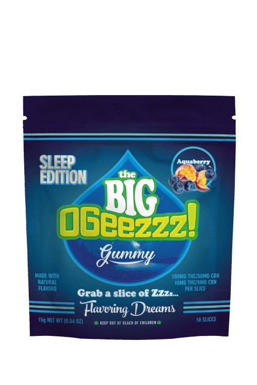 OGeez Sleep Edition BIG Aquaberry 2:1 Gummies - 100mg - 100mg