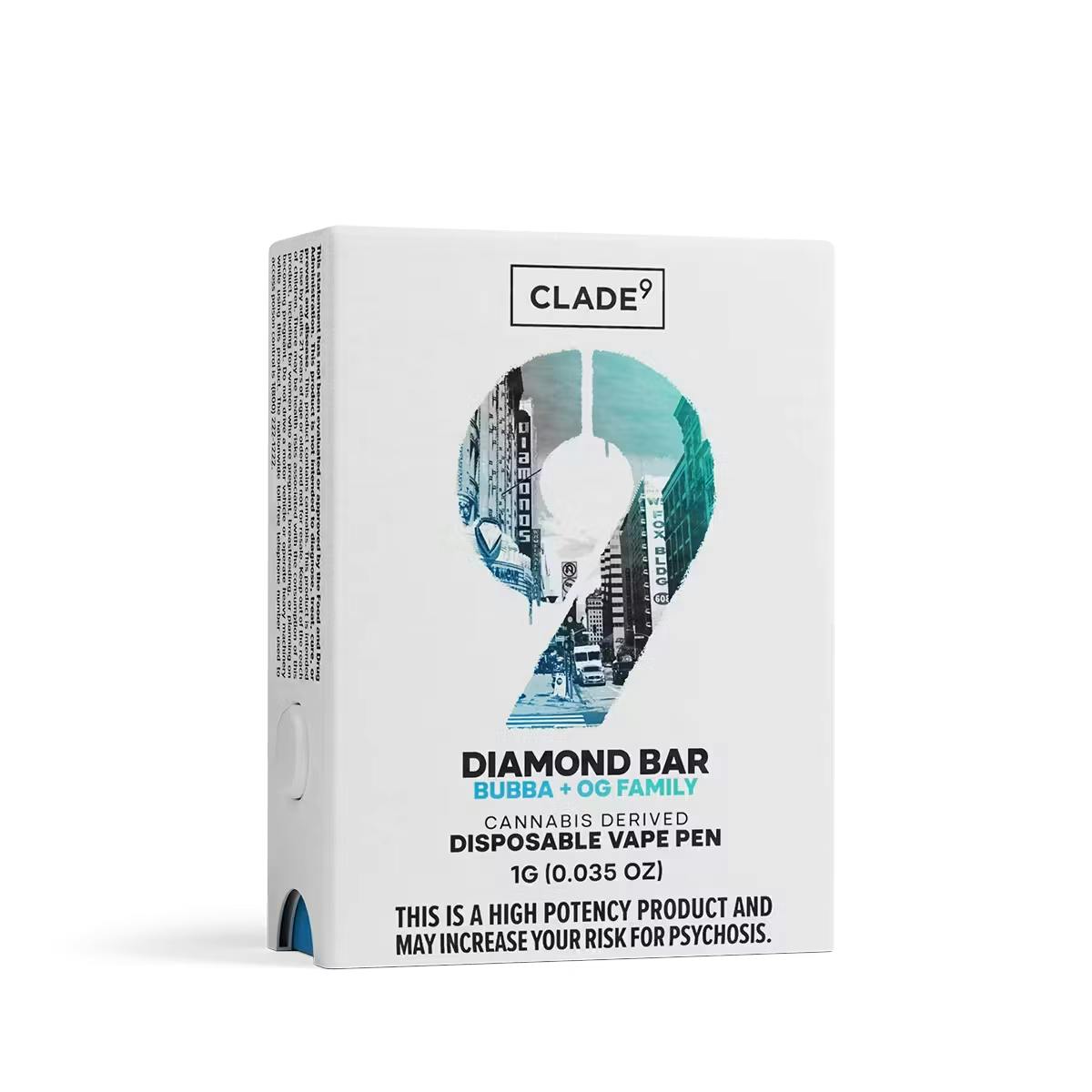 Clade9 Diamond Bar Disposable - 1g - 1g | Vaporizers | Clade 9 | Puffin  Store NJ (Rec)