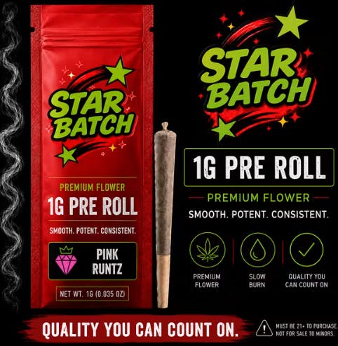 Star Batch | Pink Runtz | Preroll | Hybrid | 1g