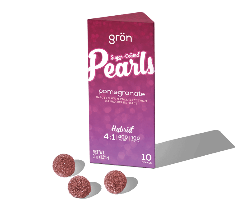 Gron - 10pk of 10mg Gummies 4:1 | CBD:THC - Pomegranate Pearls