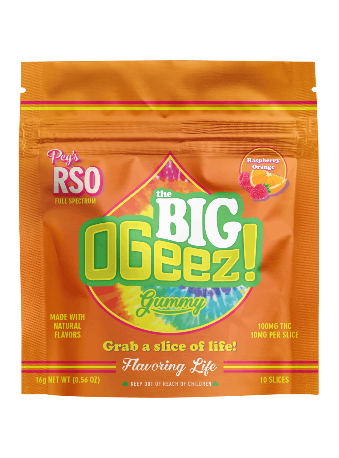 OGeez - 50mg 2pk RSO Edible - Raspberry Orange