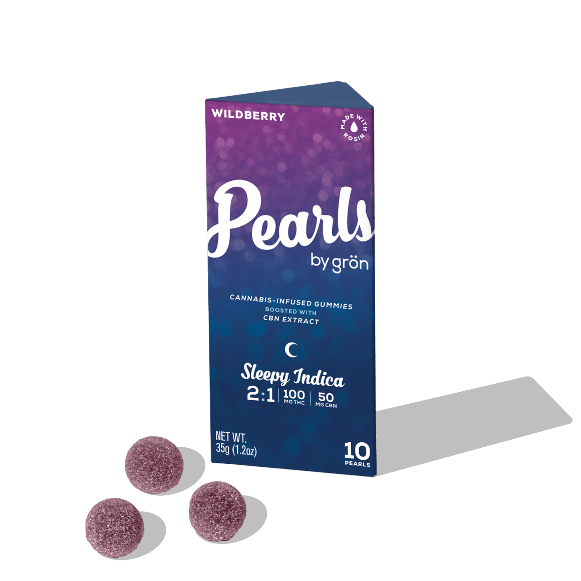 Gron - 10pk of 10mg gummies 2:1 THC:CBN - Wild Berry Pearls