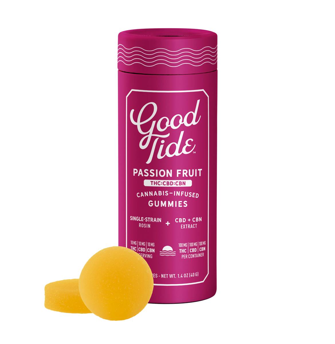 Passion Fruit | 10pk of 1:1:1 THC:CBD:CBN Gummies