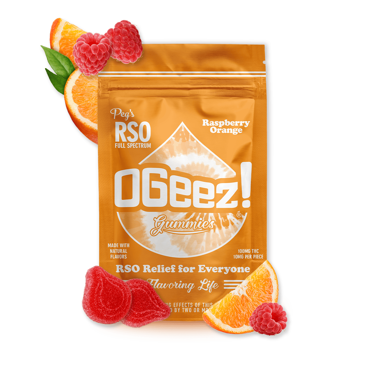 Raspberry Orange | 10pk of 10mg RSO Gummies