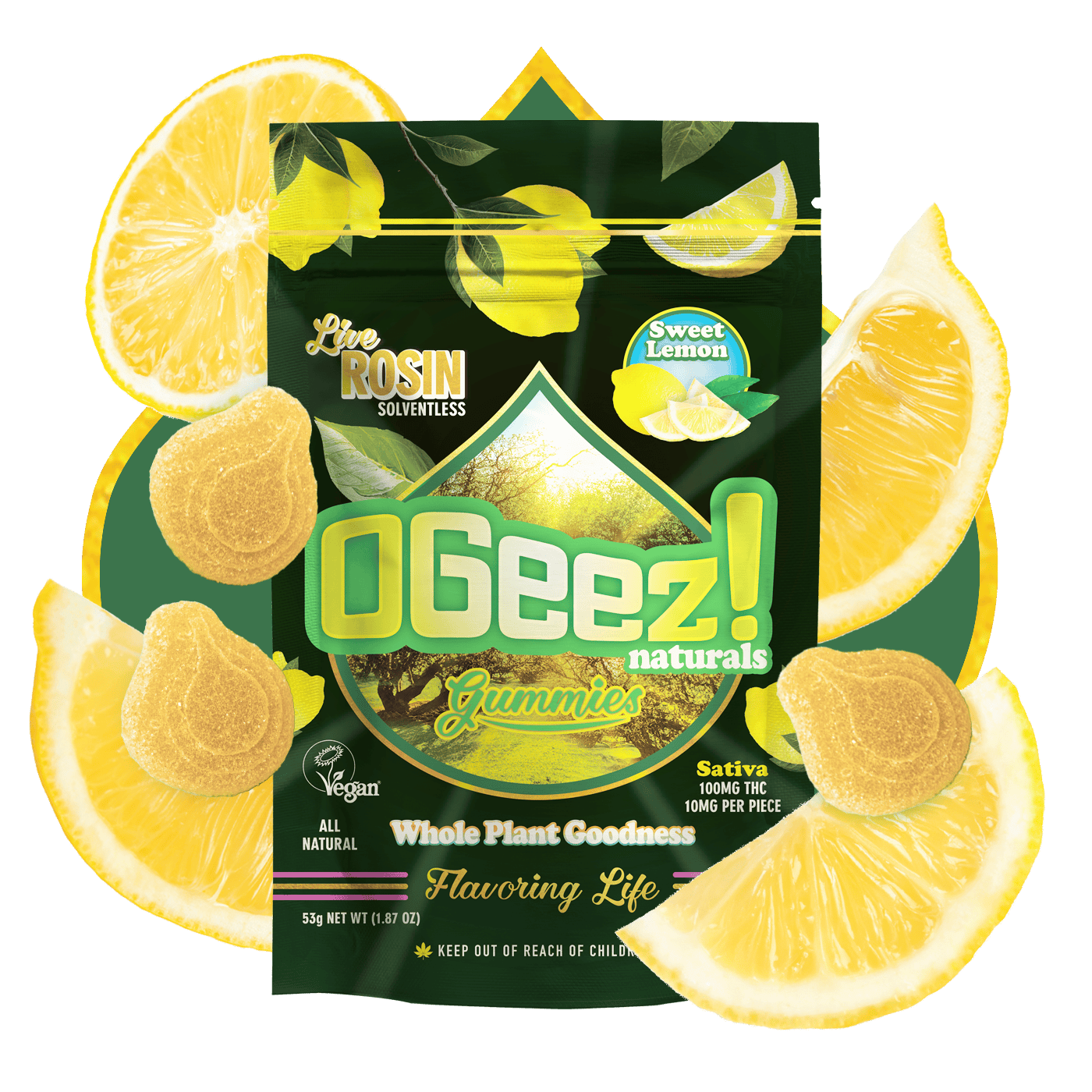 Sweet Lemon | 10pk of 10mg Vegan Live Rosin Gummies