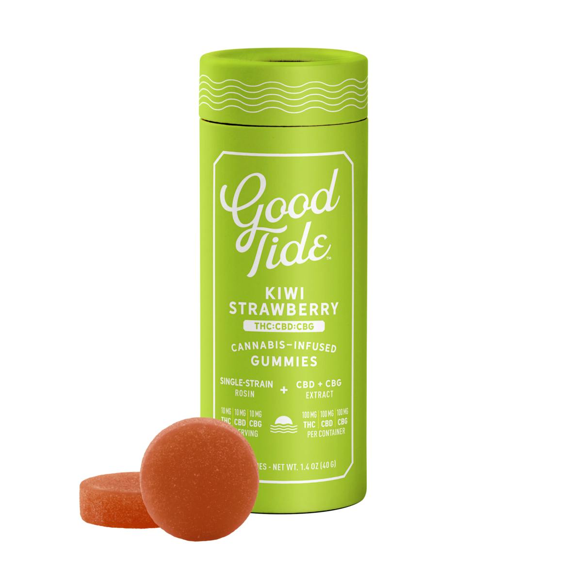 Kiwi Strawberry | 10pk of 1:1:1 THC:CBD:CBG Gummies