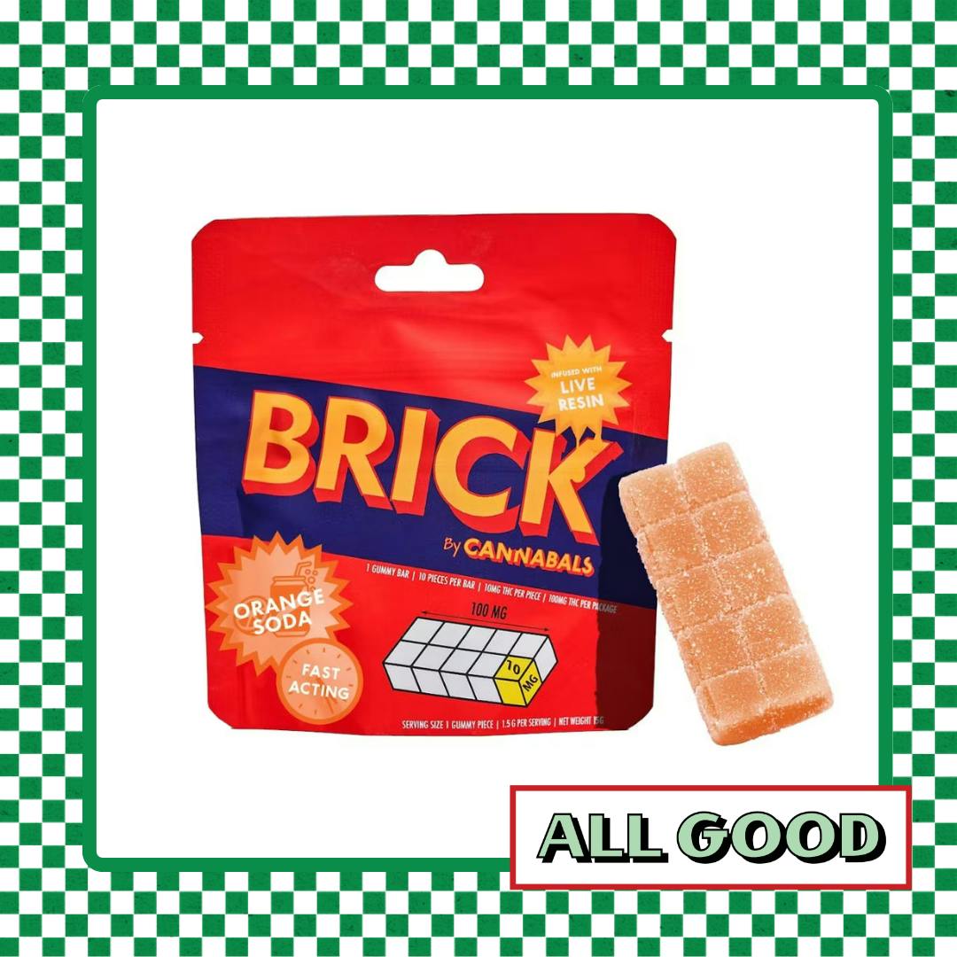 Cannabals – Gummy Brick – Orange Soda – 100mg THC