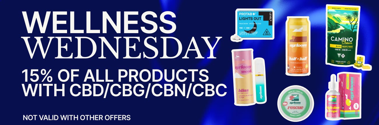 15% of all products with CBD/CBG/CBN/CBC