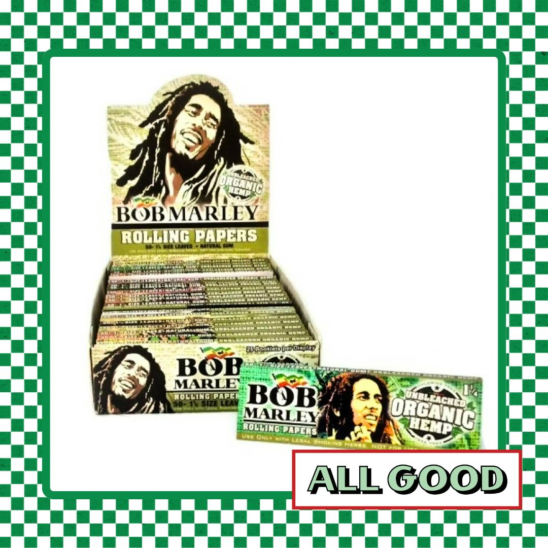Bob Marley | Unbleached Organic Hemp Rolling Papers | 1 ¼ size