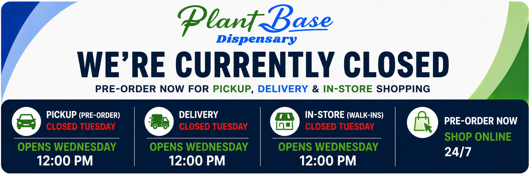 TUESDAY CLOSED