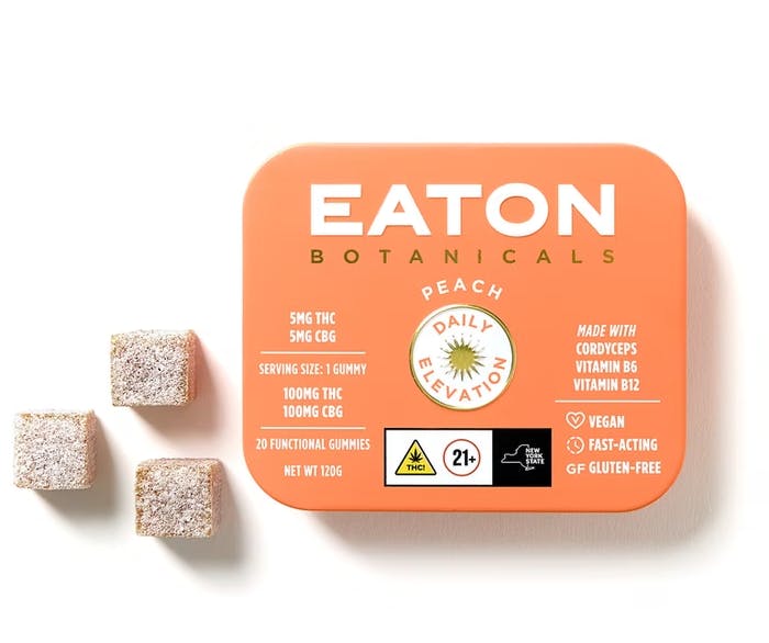 Eaton Botanicals | Peach Daily Elevation THC:CBG 1:1 | 100mg