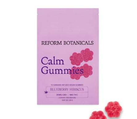 Reform Botanicals | Blueberry Hibiscus | CBD Gummies 30:1 | 30mg CBD