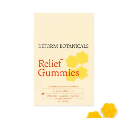Reform Botanicals | Yuzu Ginger | CBD Gummies 25:5:1 | CBD:CBG:THC
