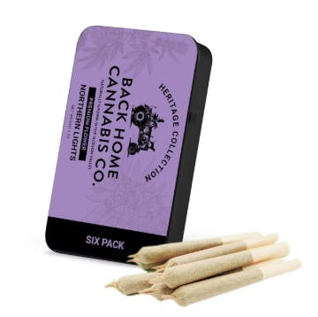 Back Home Cannabis | Northern Lights | Pre-Roll | 6 pack | 3g