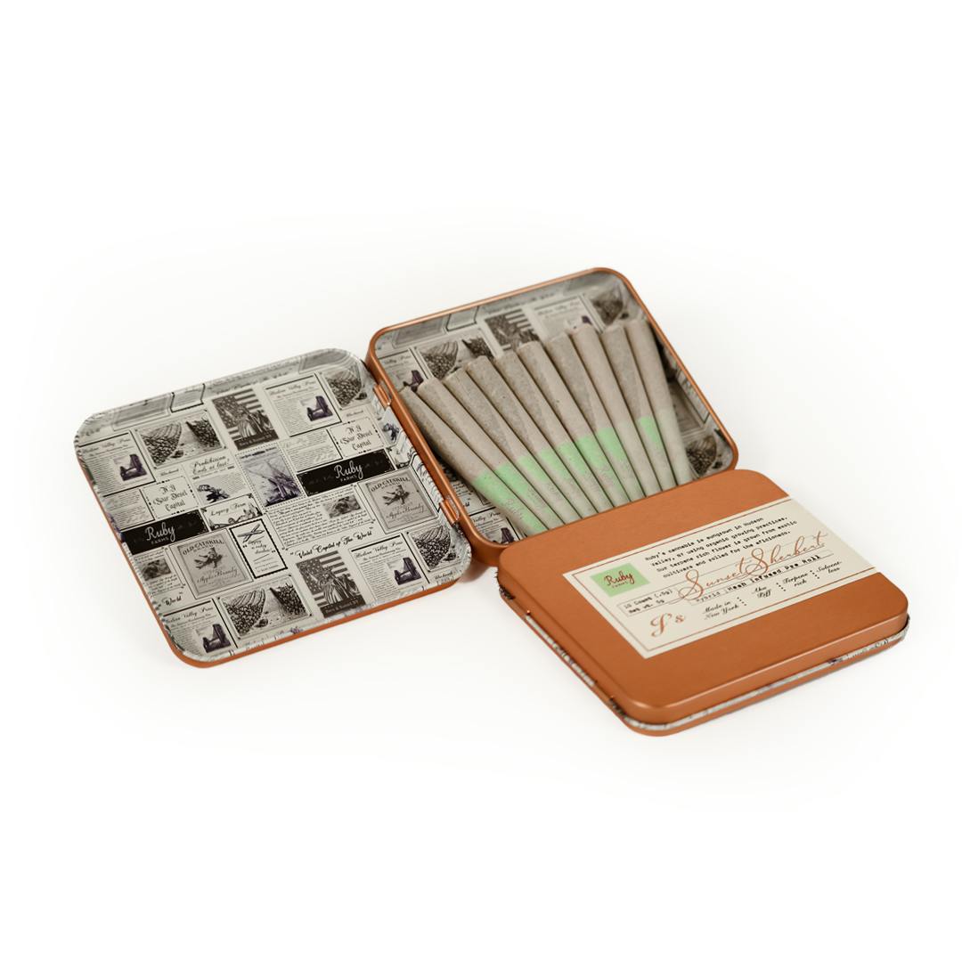 Ruby Farms | Sunset Sherbert | Hash Infused Pre-Rolls | 10 pack | 5g