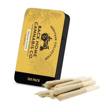 Back Home Cannabis | Maui Wowie | Pre Roll 6pk | 3g