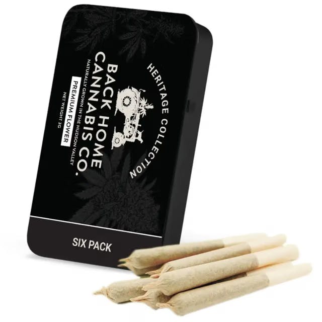 Back Home Cannabis | White Widow | Pre Roll 6pk | 3g