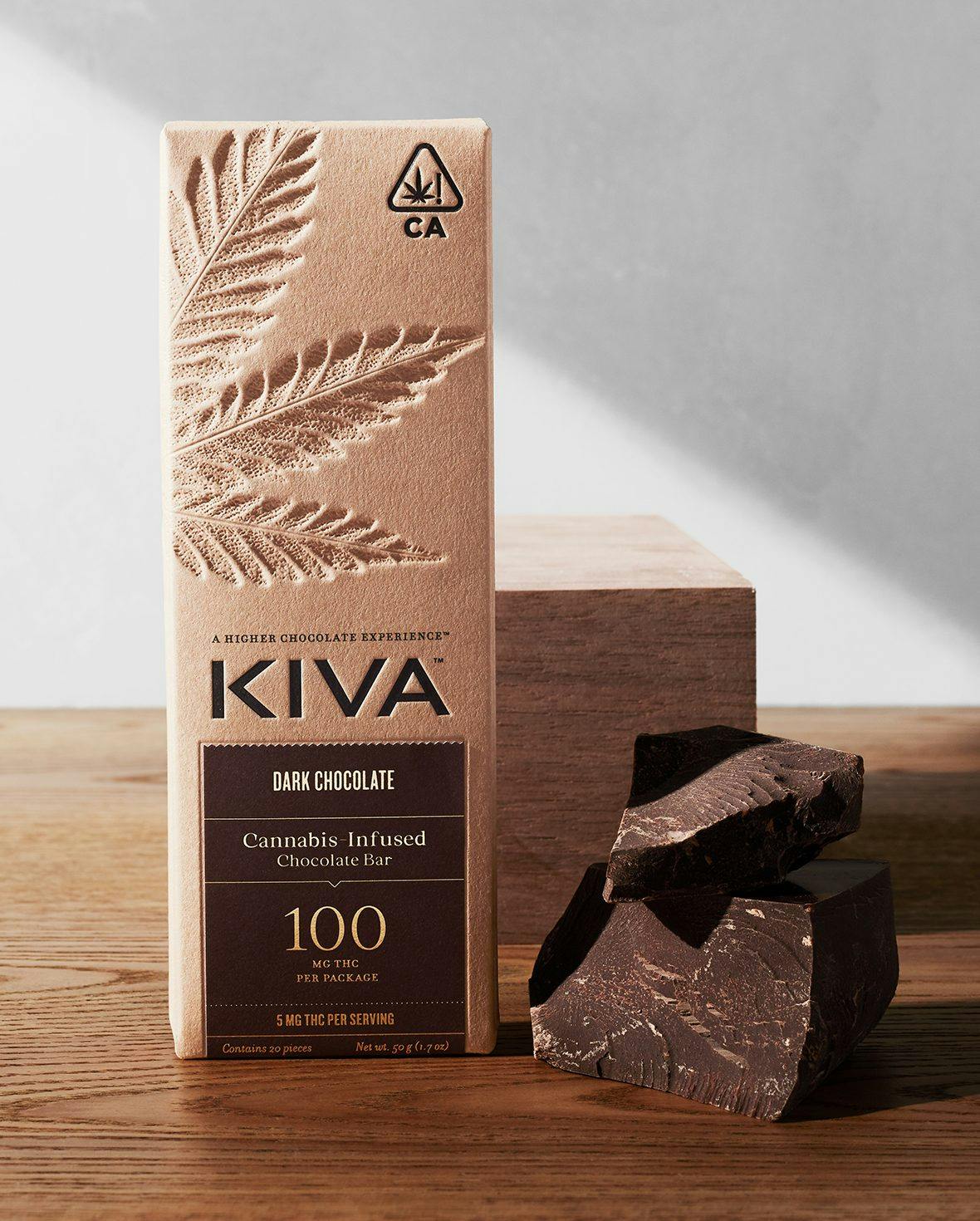 KIVA | Dark Chocolate Bar | 100mg