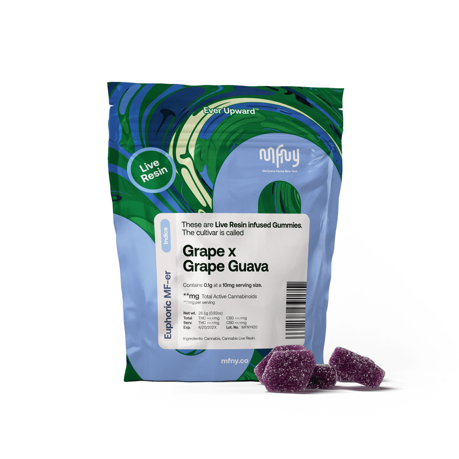 MFNY | Grape x Grape Guava | Live Resin Gummies | 10 pk