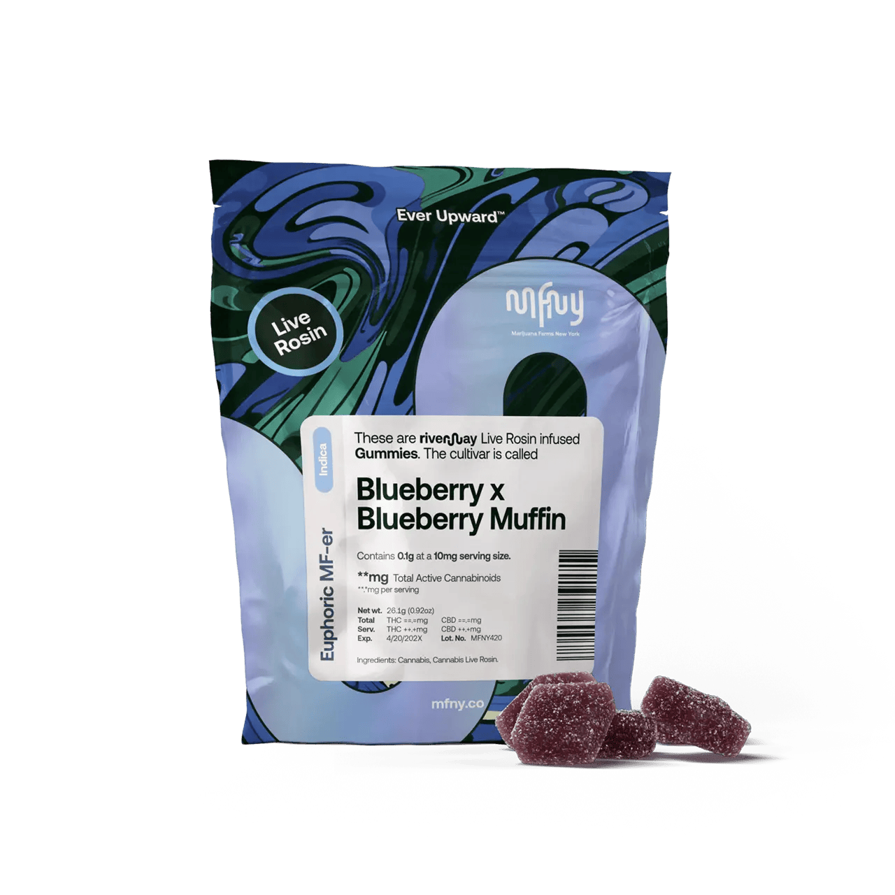 MFNY | Blueberry x Turbo Blueberry | Live Resin Gummies | 100mg