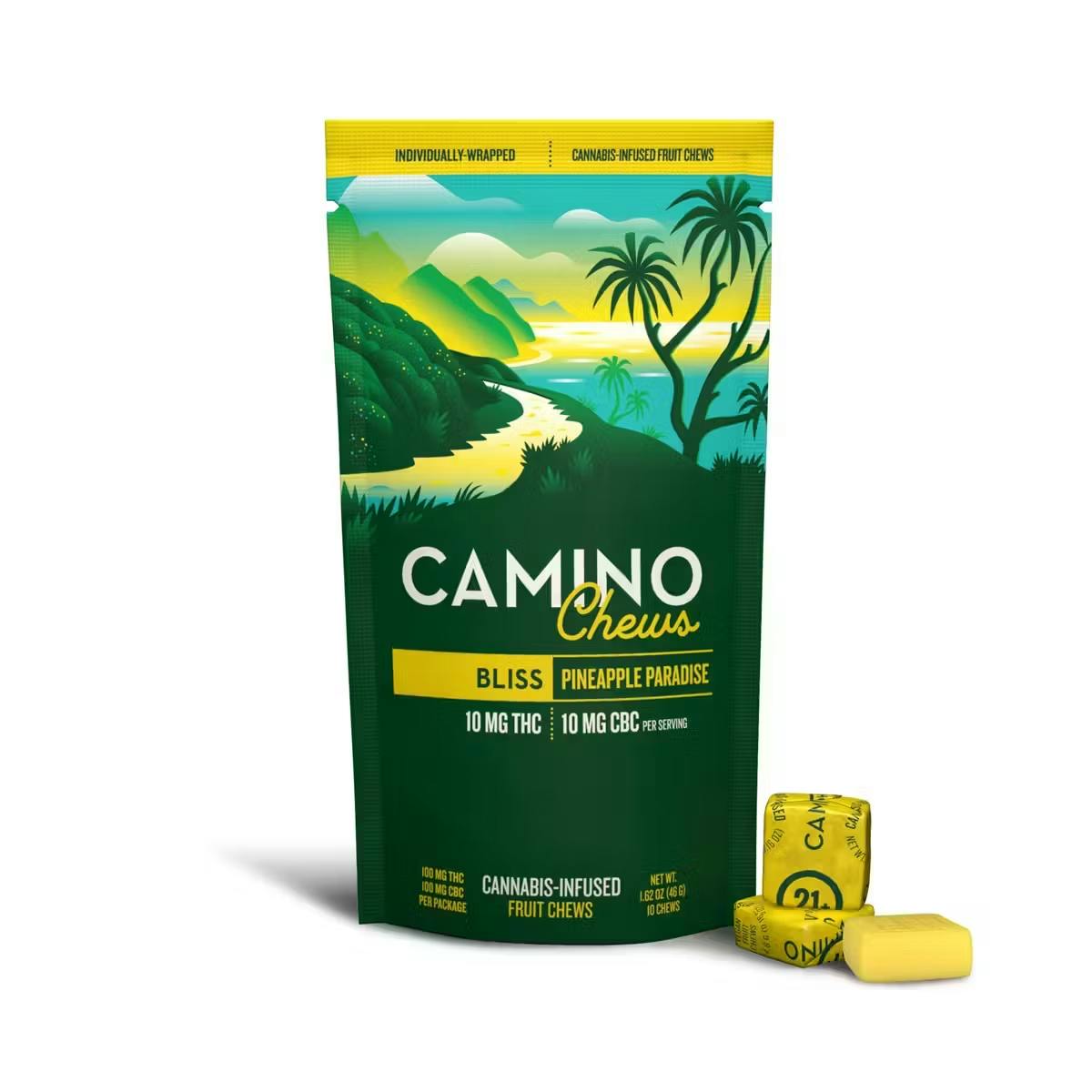 Camino | Pineapple Paradise | Gummy Chews | 10mg:10mg THC:CBC