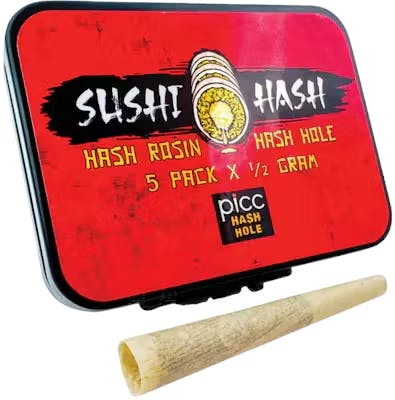Sushi Hash | Snow Cone x Black Runtz Rosin | Hash Hole Pre-Roll | 2.5g 5pk