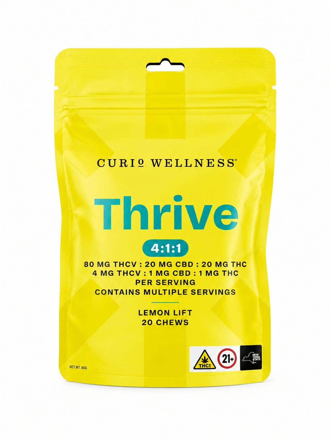 Curio Wellness | Thrive (Focus) 4:1:1 | Chews | 20ct